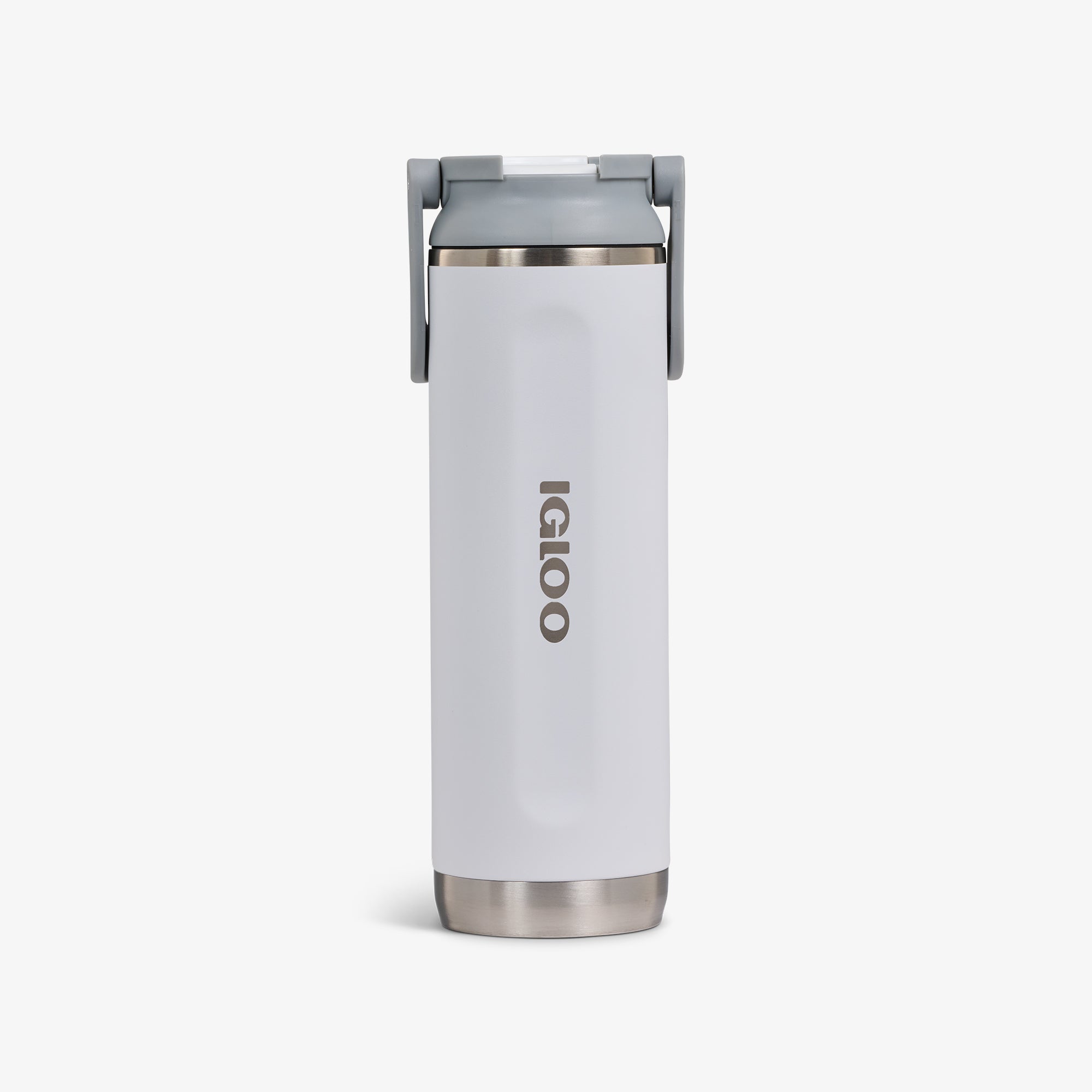 20 Oz Sport Sipper Bottle T1 - White - Front View