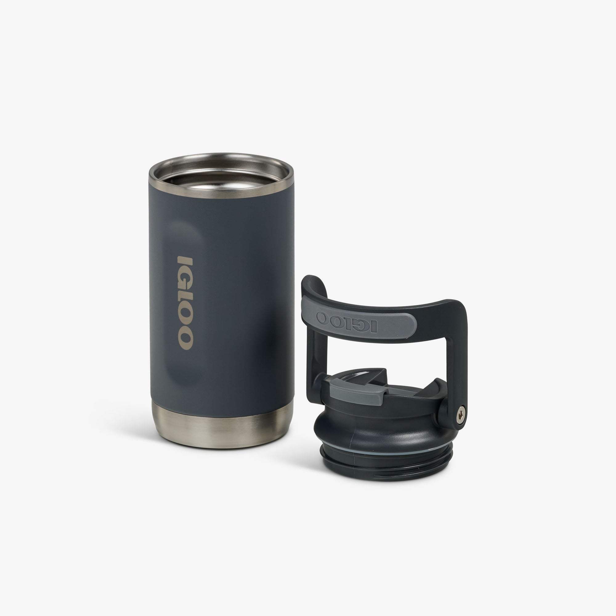 12 Oz Flip ‘n’ Sip Tumbler O3 - Carbonite - Open View