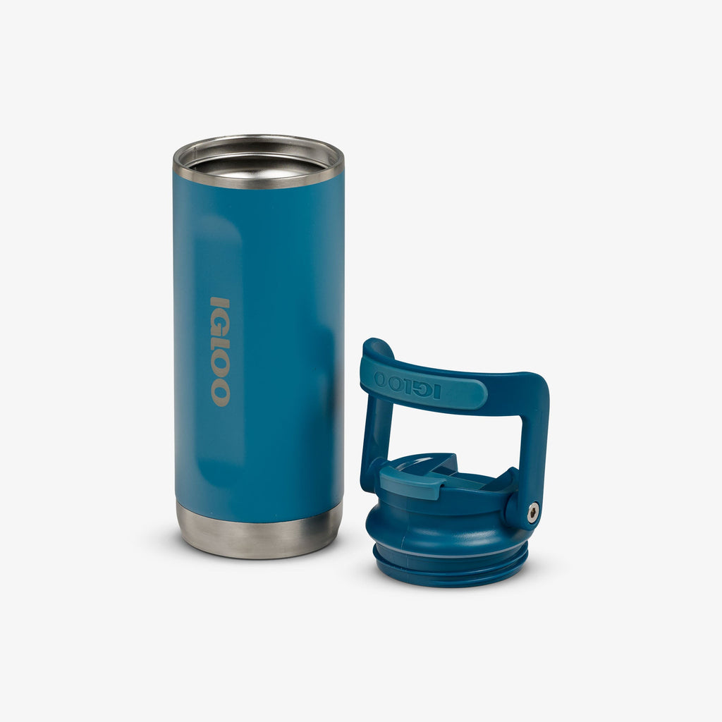16 Oz Flip ‘n’ Sip Tumbler L5 - Modern Blue - Open View