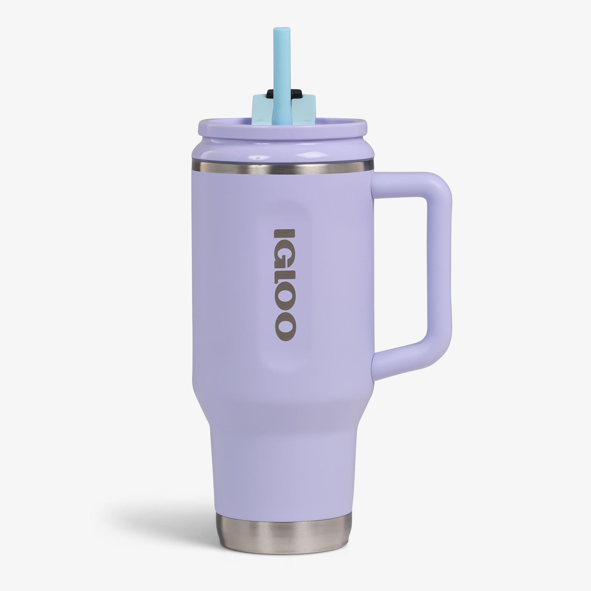 32 Oz Flip ‘n’ Sip Travel Mug B4 - Lilac Breeze - Lilac Breeze - Custom - Strap View
