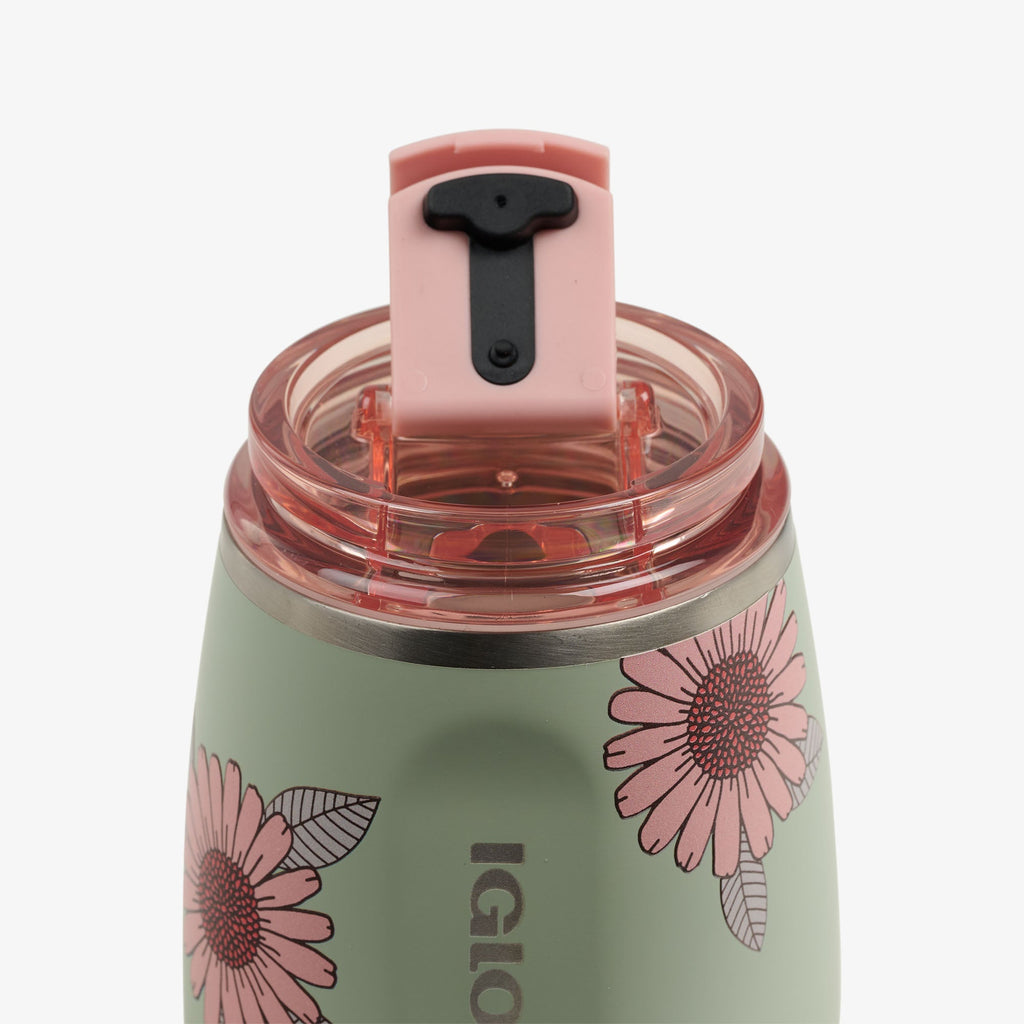 Floral 10 Oz Wine Tumbler A8 - Sage - Product View