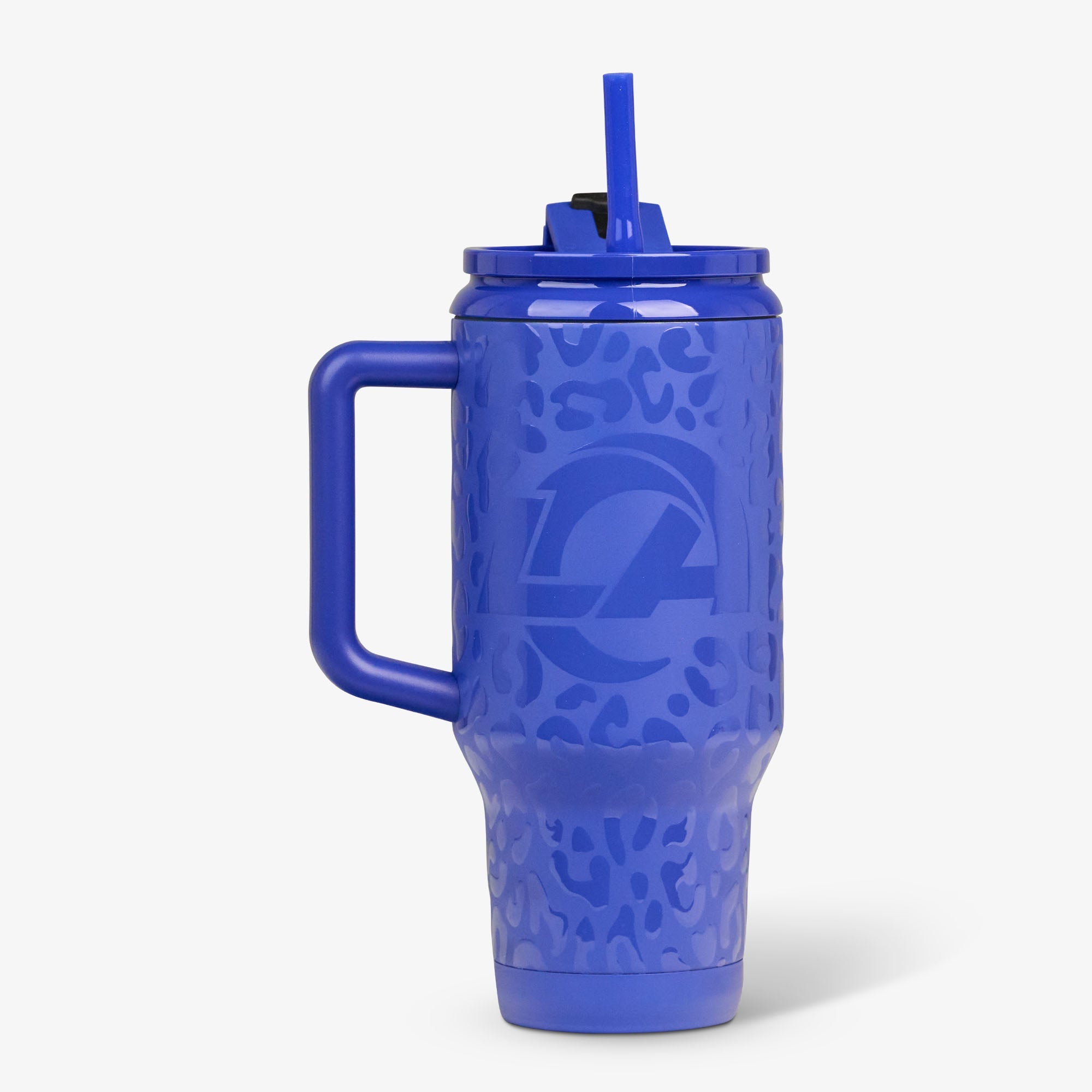 NFL 32 Oz Leopard Flip ‘n’ Sip Travel Mug N1 - Rams - Product View