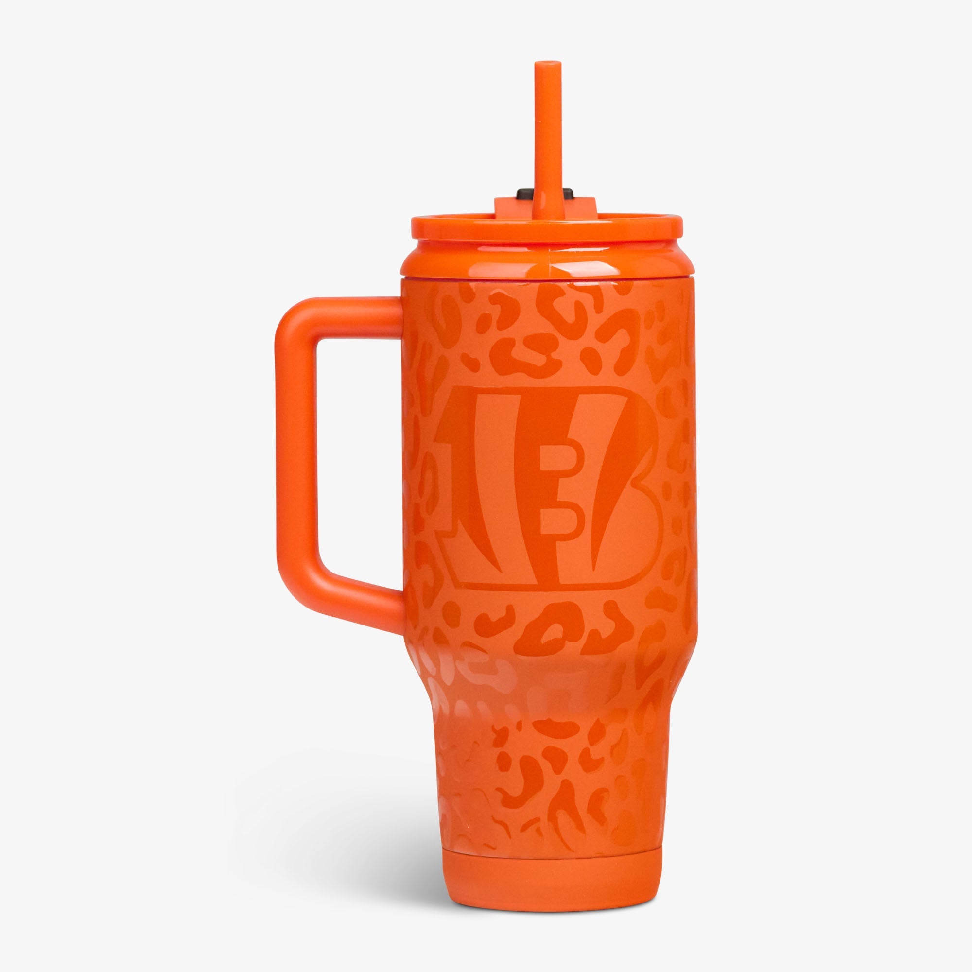 NFL 32 Oz Leopard Flip ‘n’ Sip Travel Mug N1 - Bengals - Product View