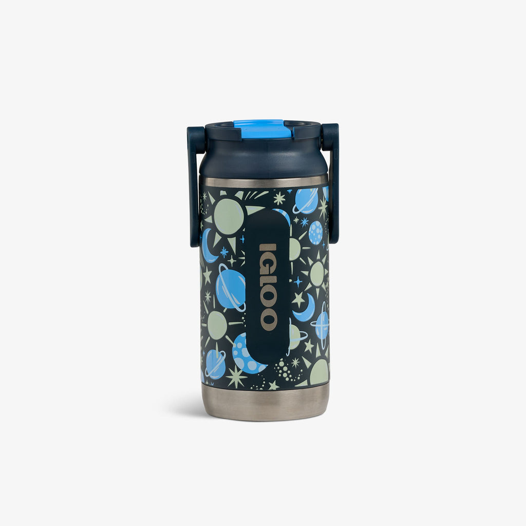 Kids Lunch Glow 12 Oz Sipper Bottle X2 - Cosmic Glow - Front View