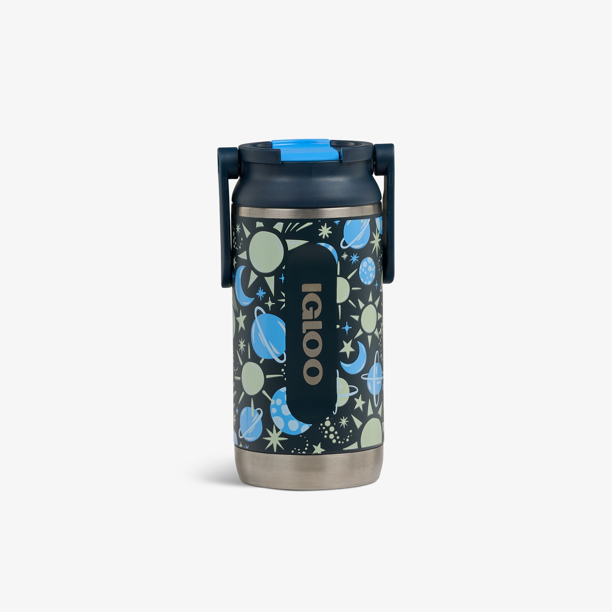 Kids Lunch Glow 12 Oz Sipper Bottle X2 - Cosmic Glow - Front View