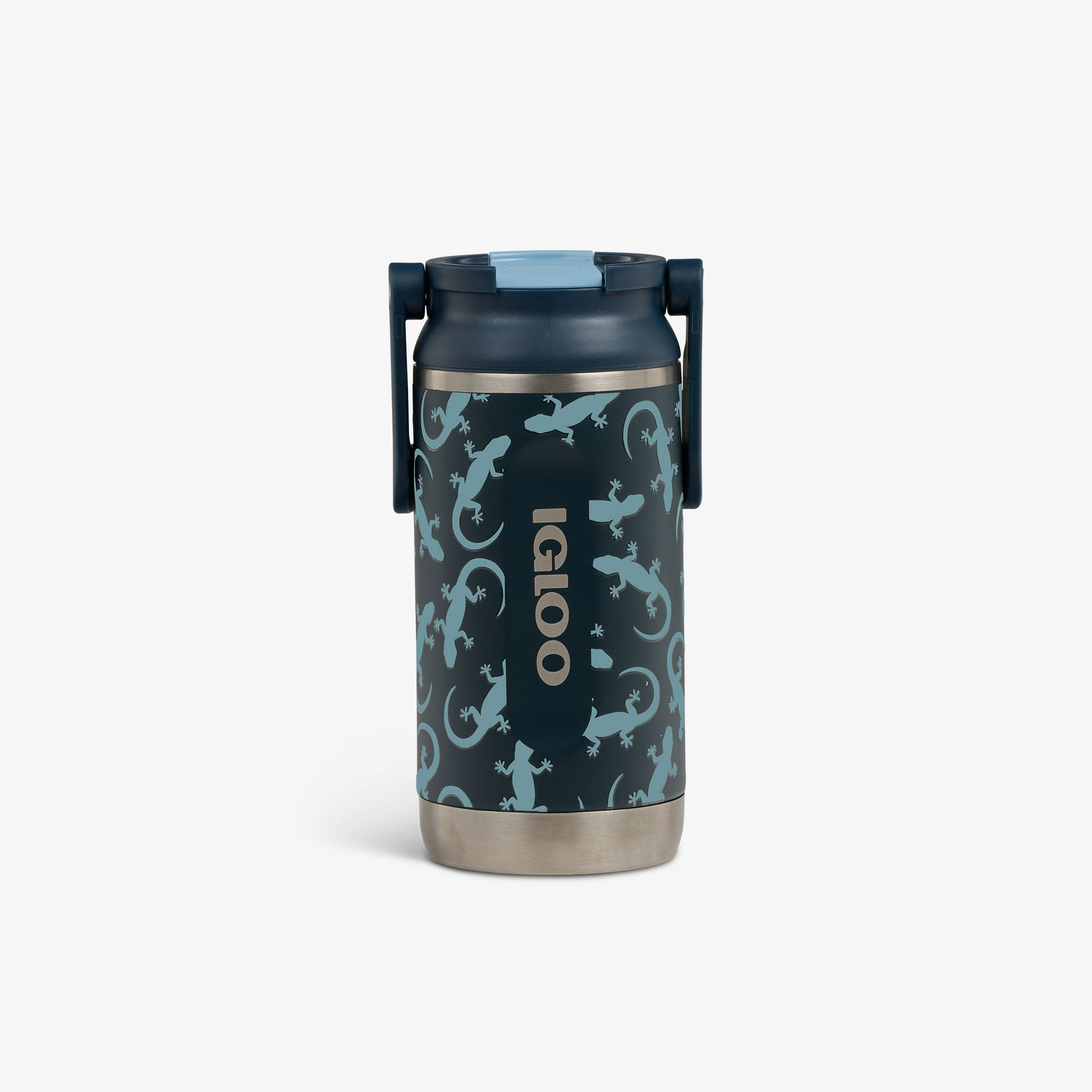 Kids Lunch Glow 12 Oz Sipper Bottle X2 - Lizard Glow - Front View