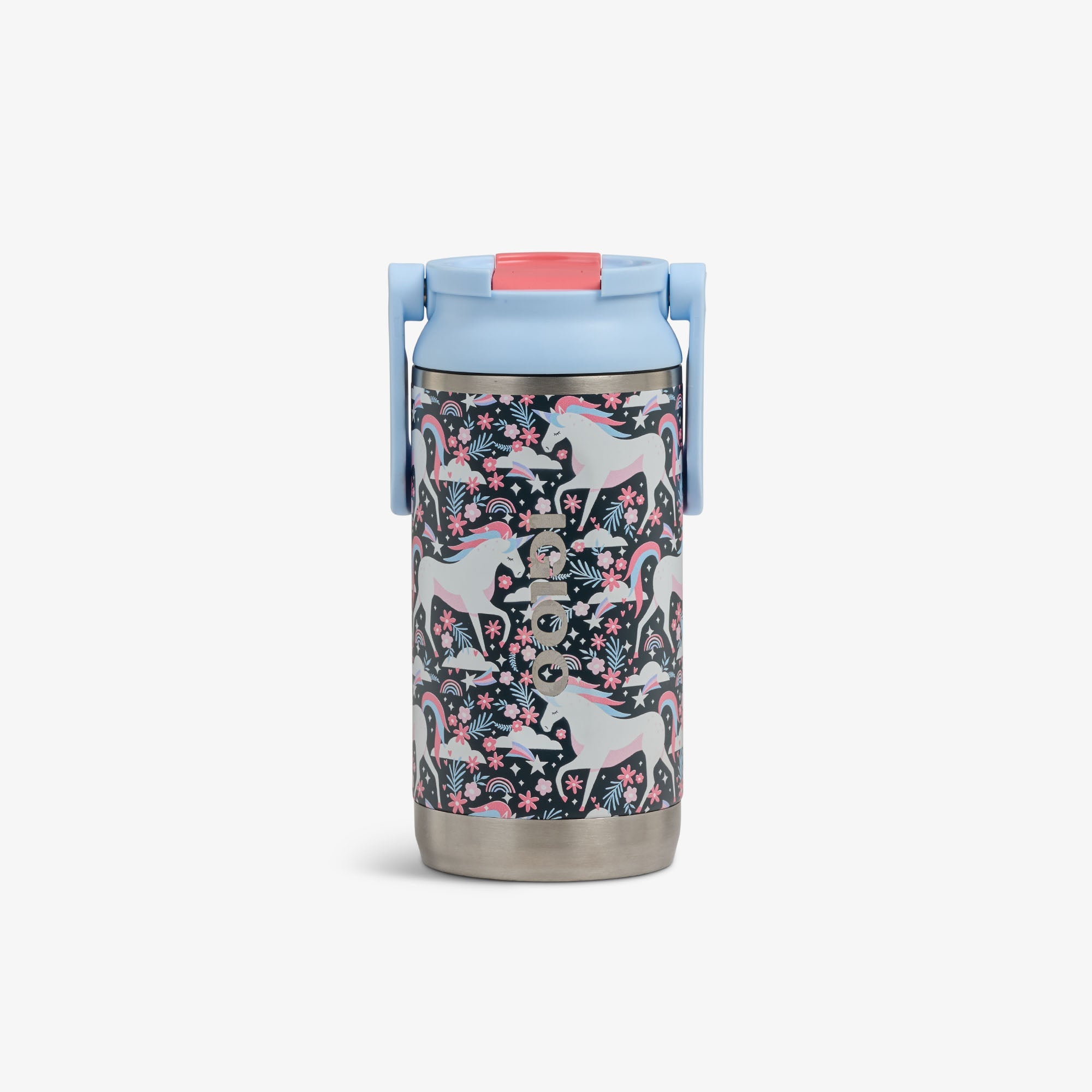 Kids Lunch 12 Oz Sipper Bottle C8 - Unicorns - Front View