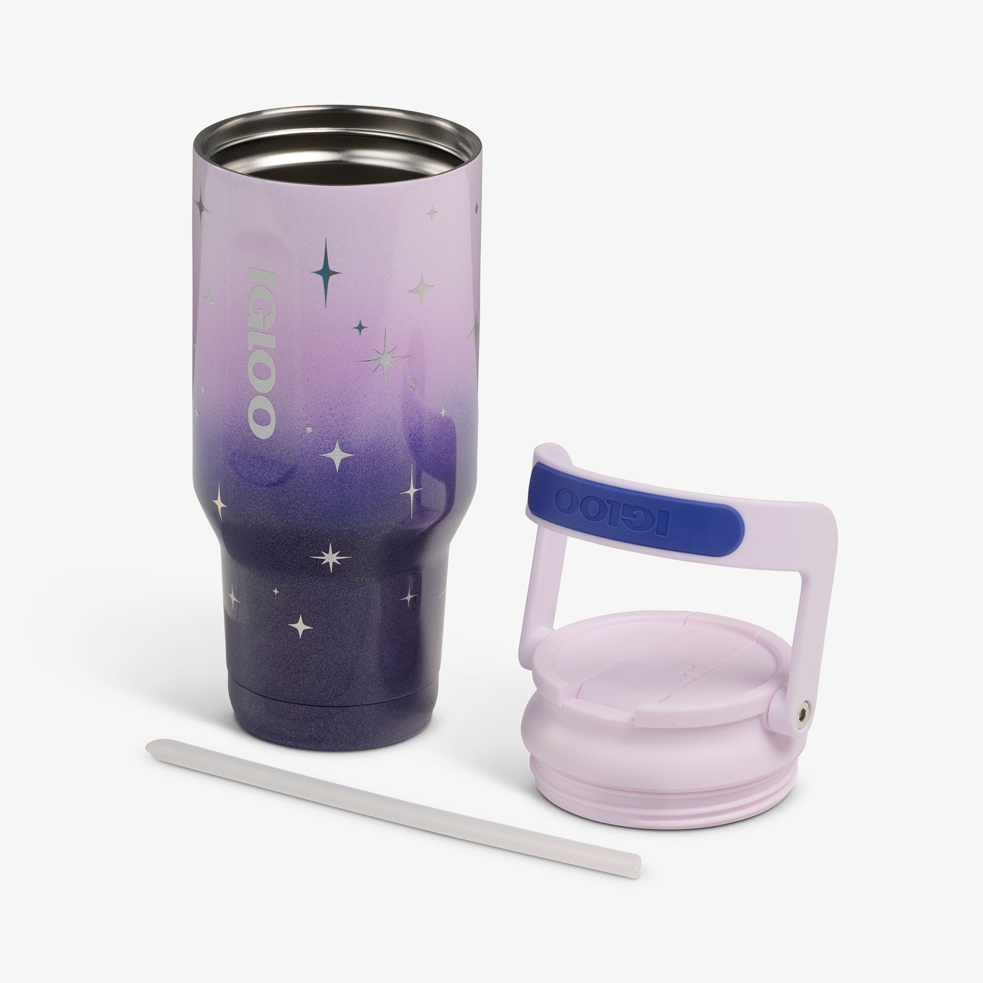 32 Oz Sport Sipper Bottle V7 - Mystic Purple - Open View
