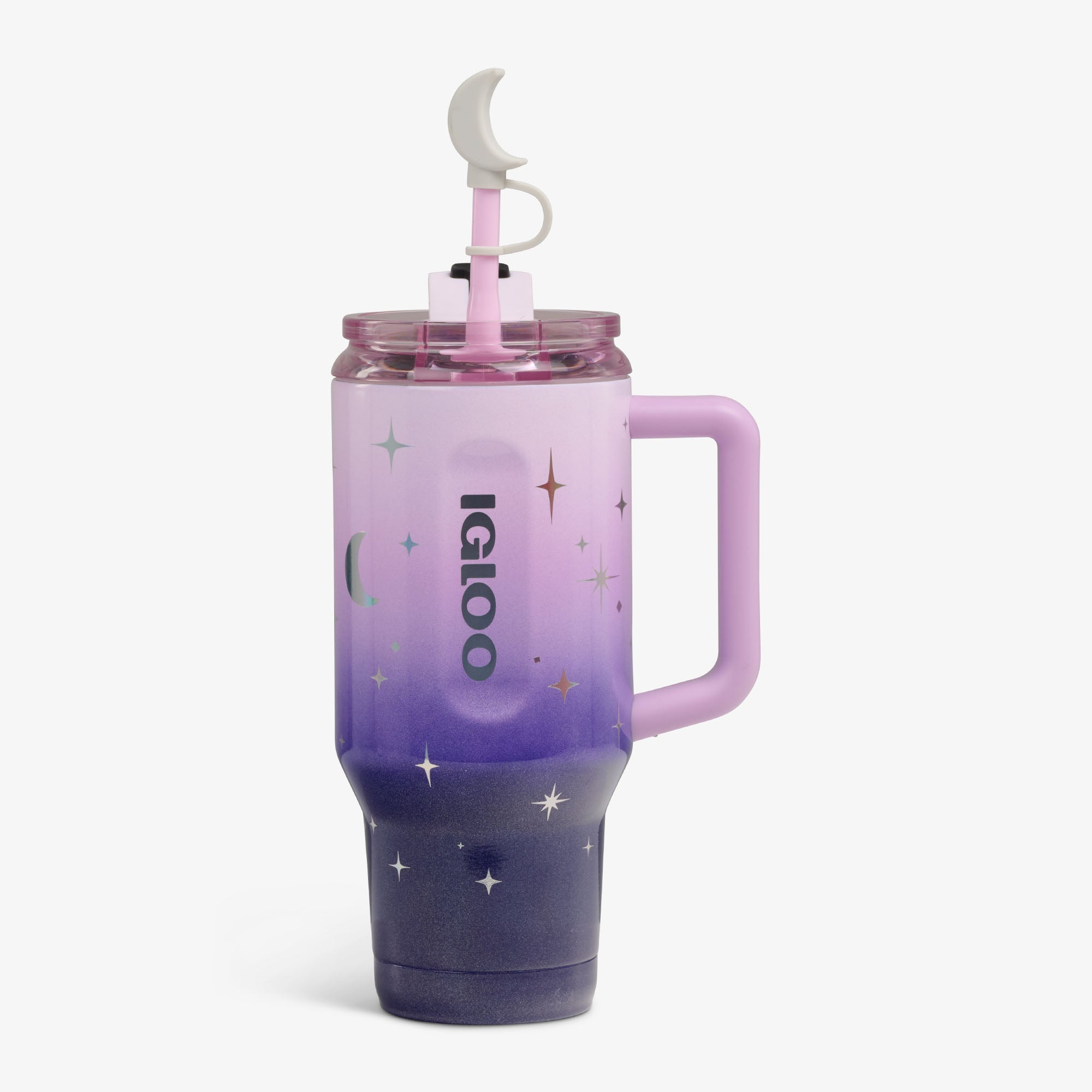 32 Oz Flip ‘n’ Sip Travel Mug B4 - Mystic Purple - Strap View