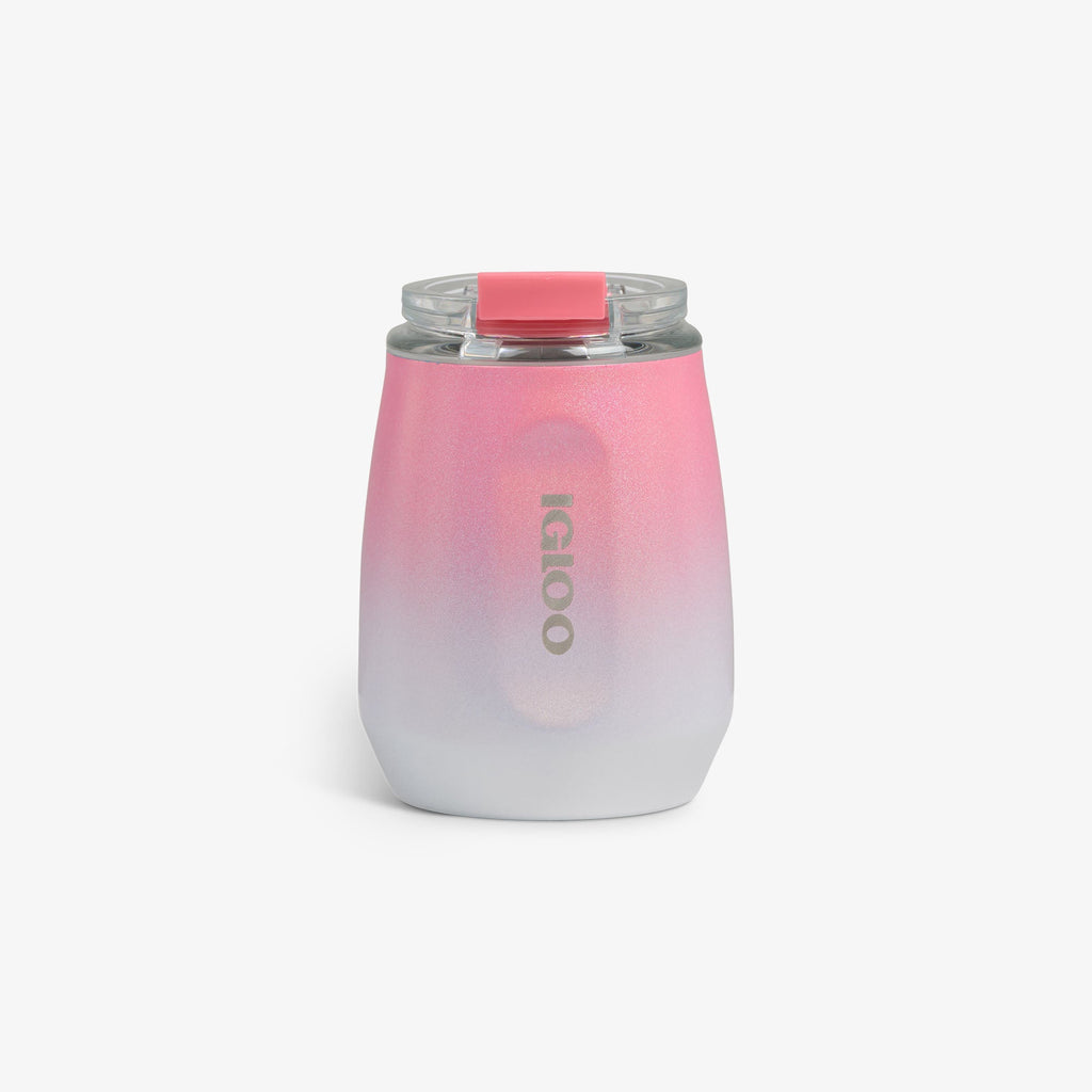 10 Oz Wine Tumbler Y6 - Gradient Pink - Front View