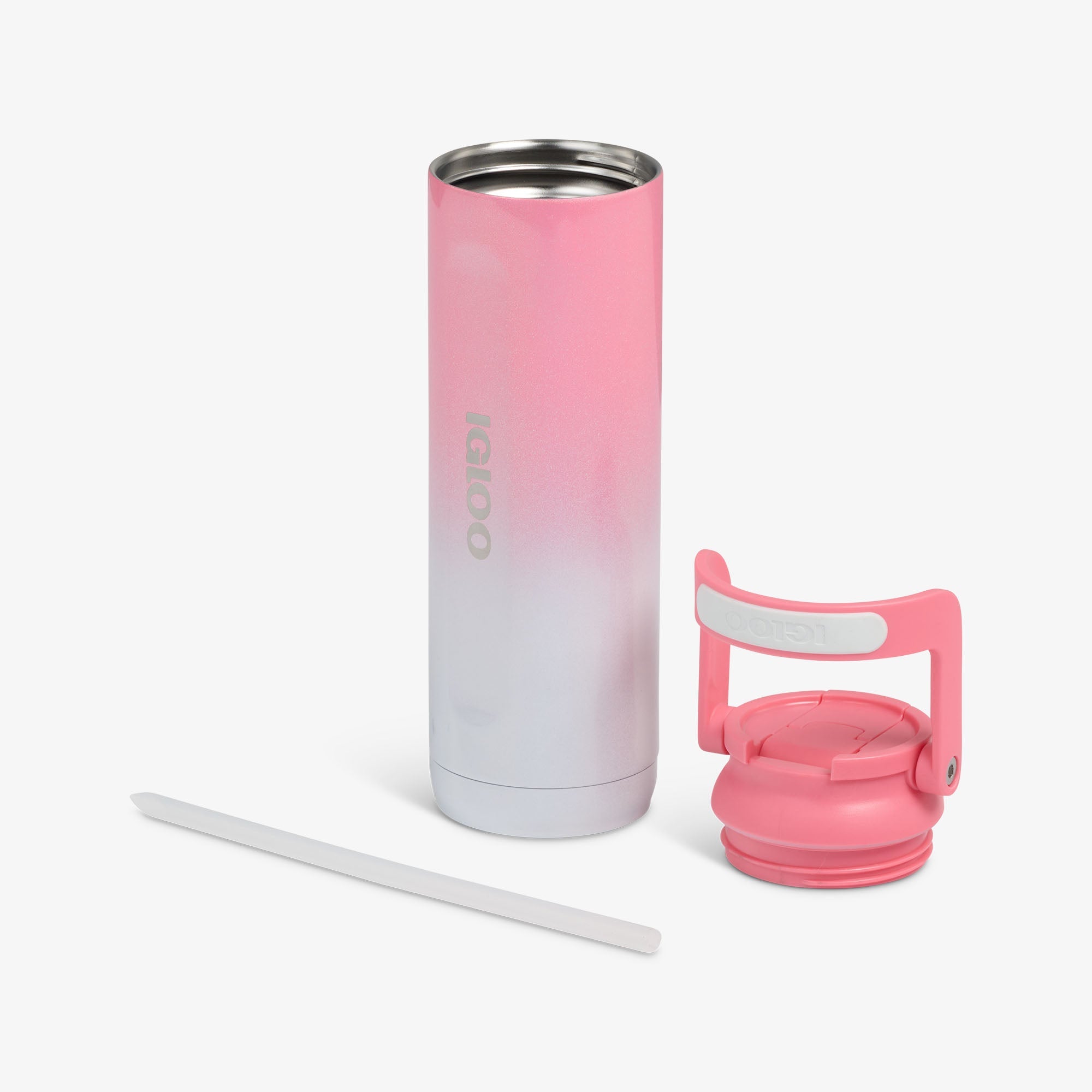 20 Oz Sport Sipper Bottle T1 - Gradient Pink - Open View