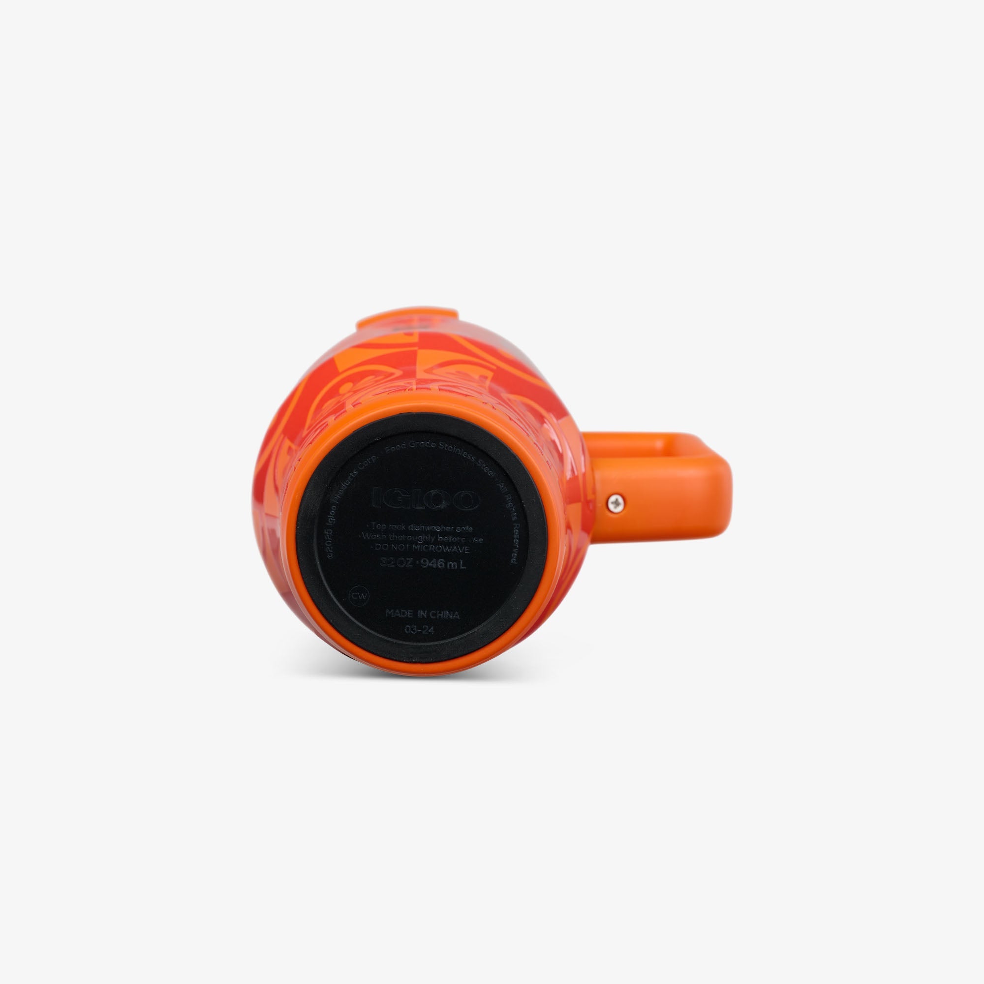 32 Oz Flip ‘n’ Sip Travel Mug B4 - Orange - Product View