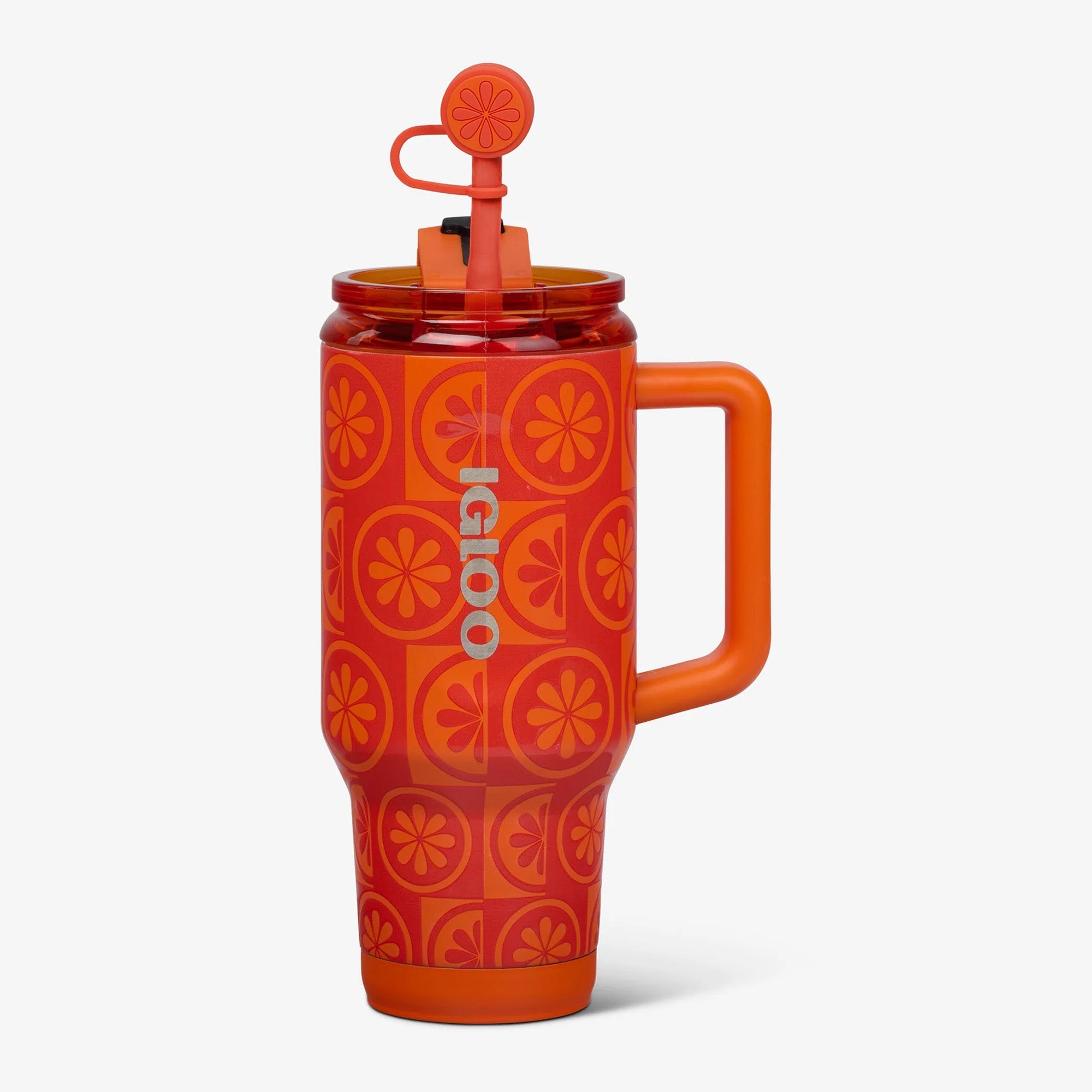 32 Oz Flip ‘n’ Sip Travel Mug B4 - Orange - Product View