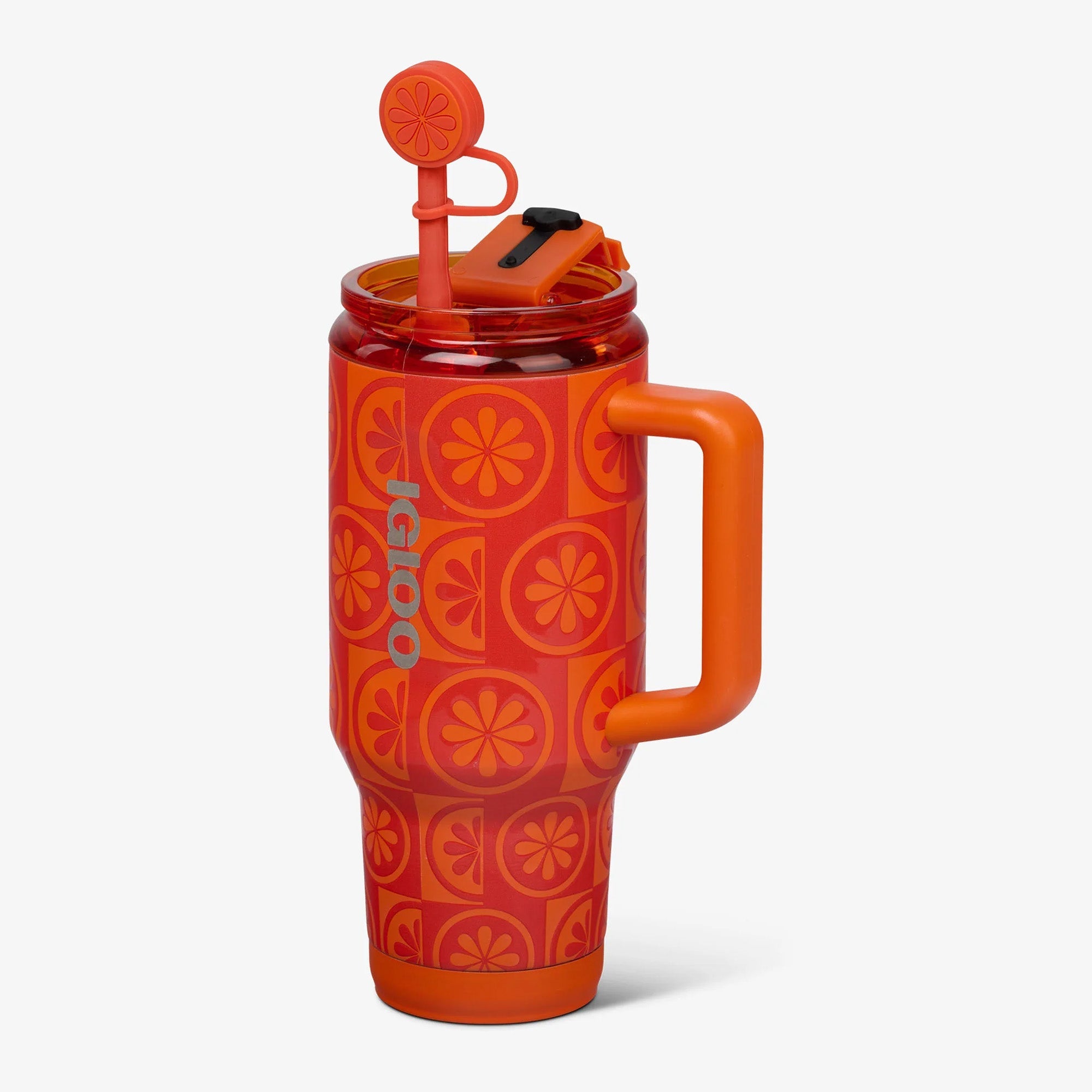 32 Oz Flip ‘n’ Sip Travel Mug B4 - Orange - Product View