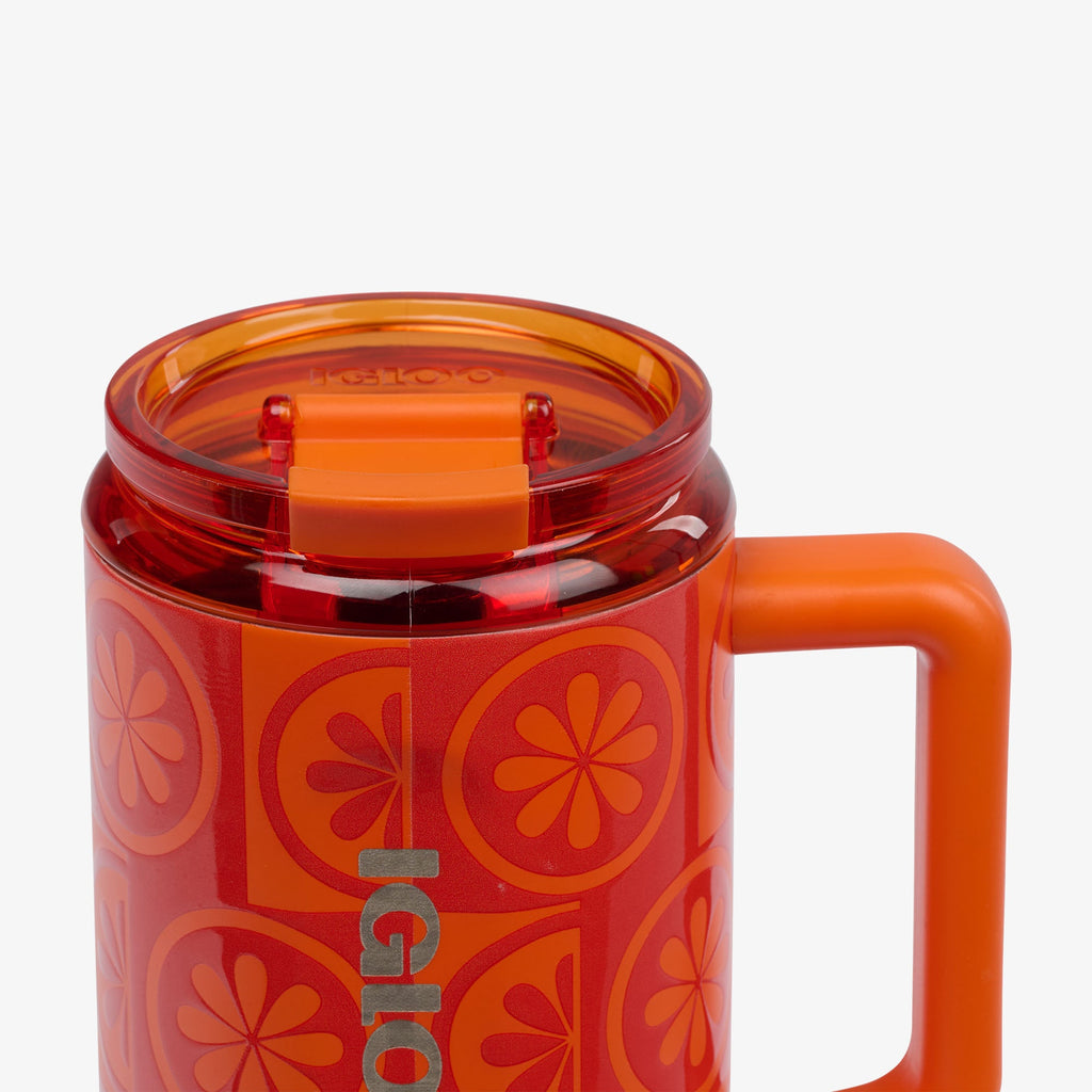 32 Oz Flip ‘n’ Sip Travel Mug B4 - Orange - Product View