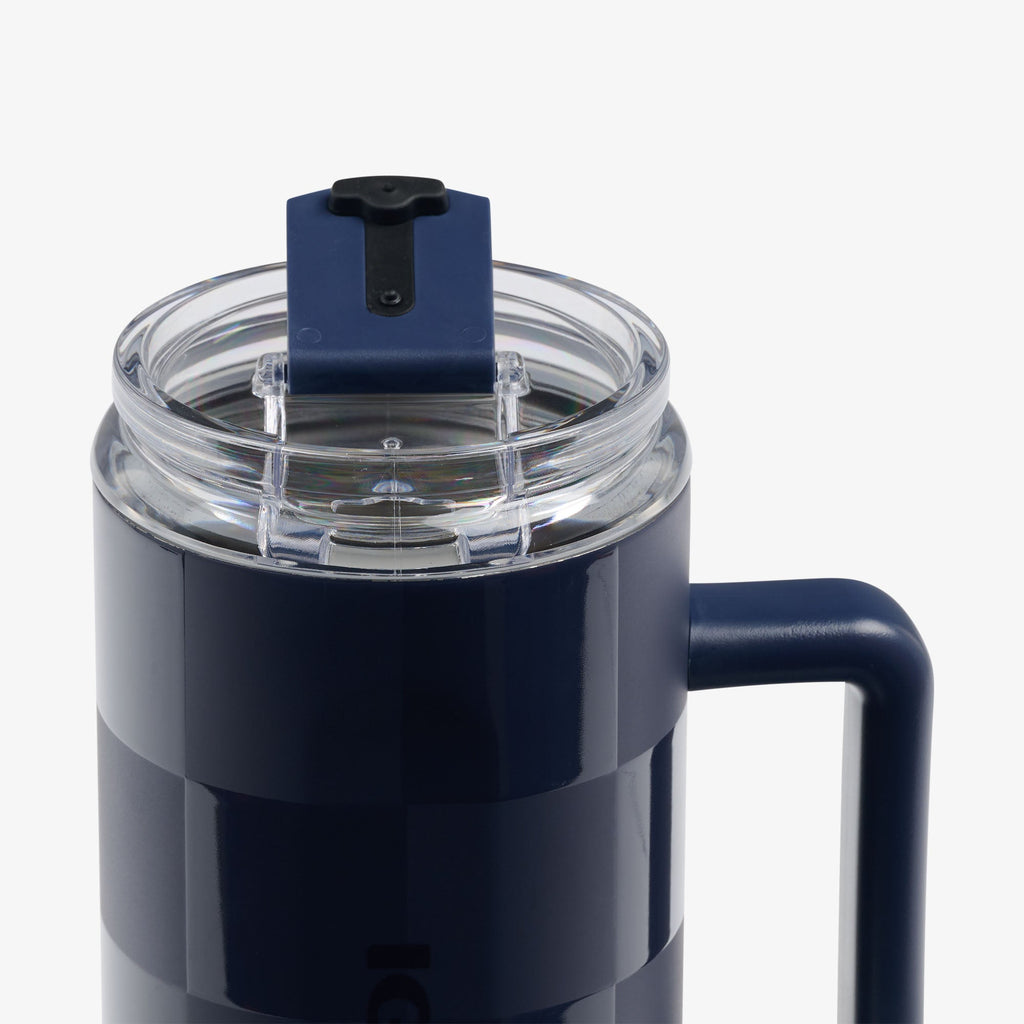 1L Beer Mug P4 - Navy Check - Product View