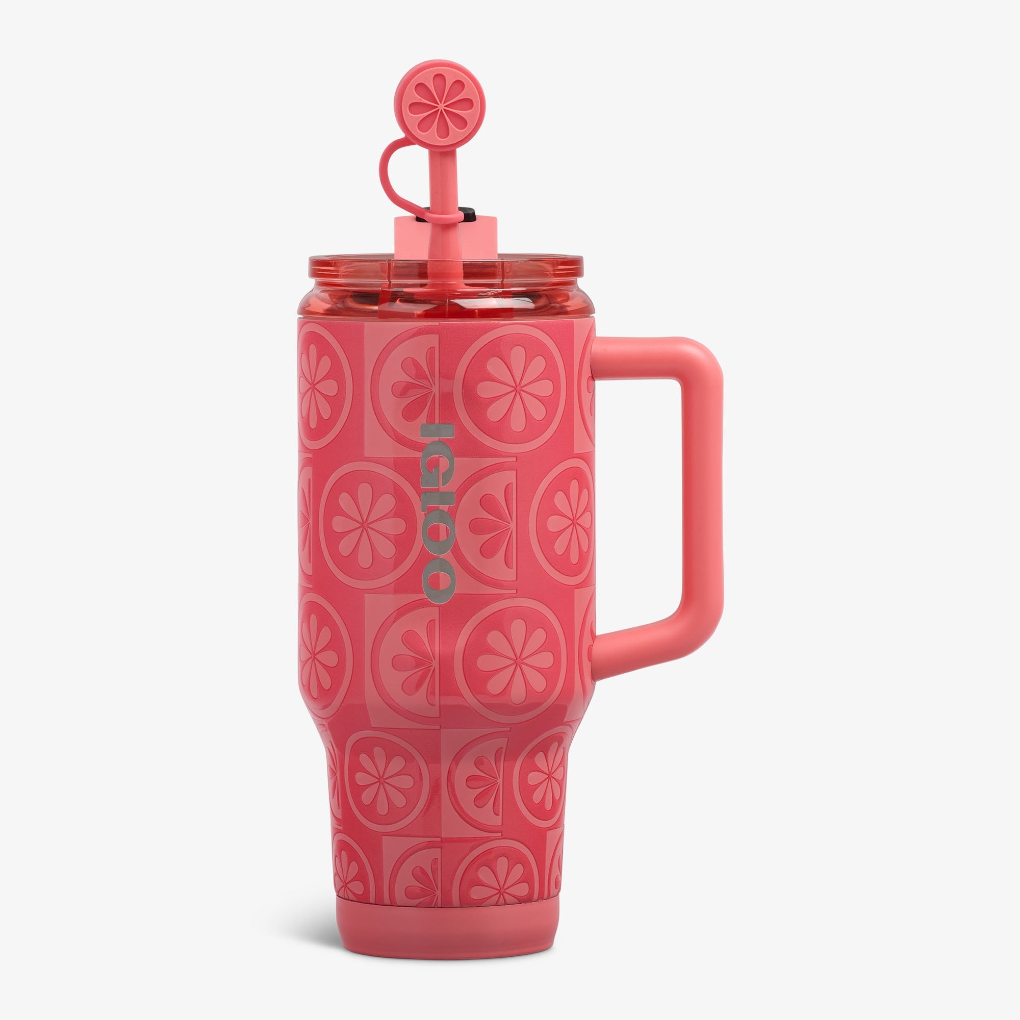 32 Oz Flip ‘n’ Sip Travel Mug B4 - Grapefruit - Front View