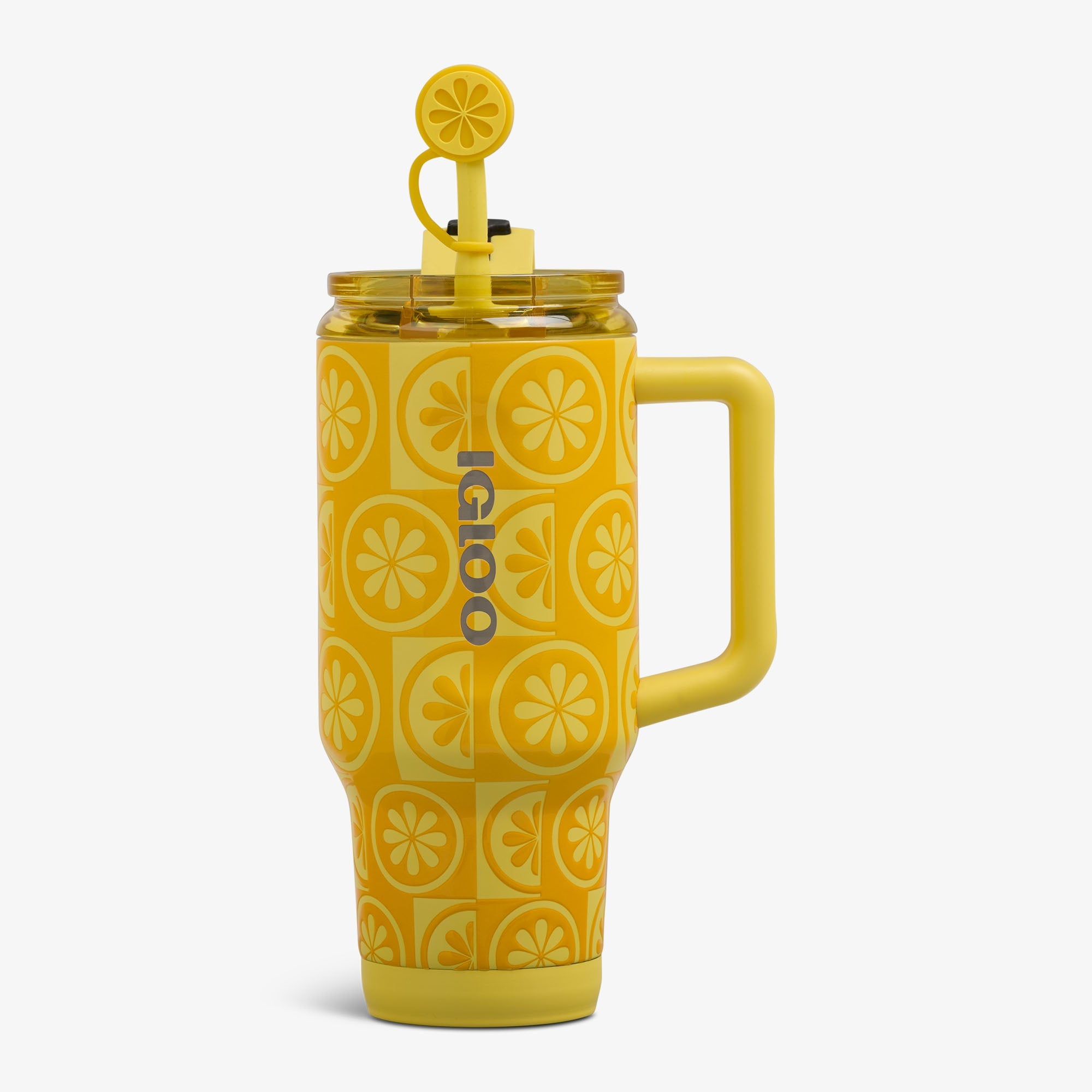 32 Oz Flip ‘n’ Sip Travel Mug B4 - Lemon - Front View